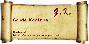 Gonda Korinna névjegykártya